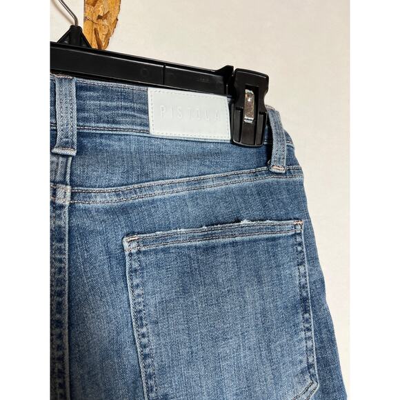 Pistola Lennon Jean Sunny Wash High Rise Raw Hem Denim Originally $158 Size 27 - Picture 6 of 8